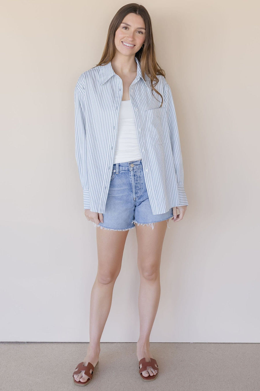 Isra Striped Button Up Shirt