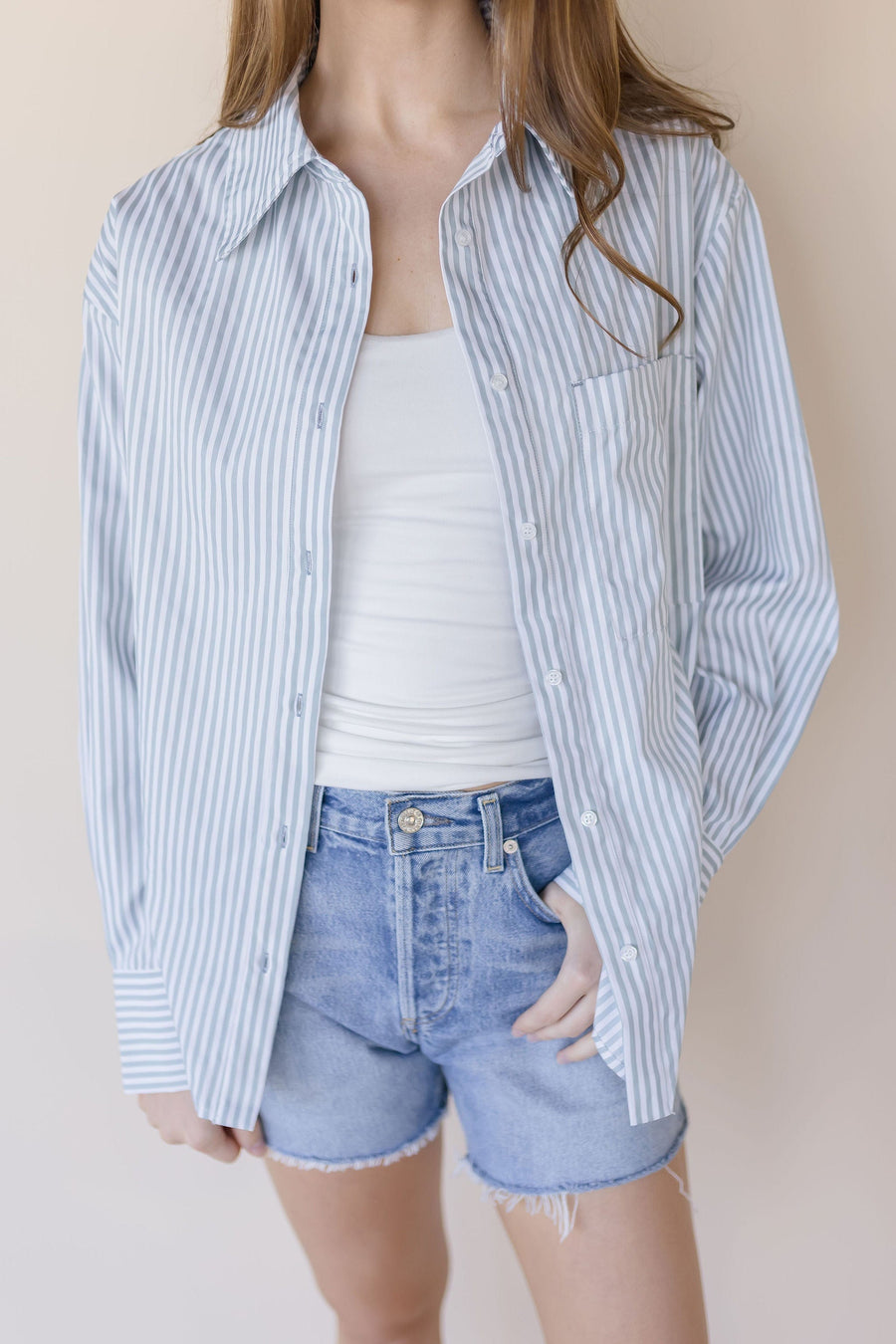 Isra Striped Button Up Shirt