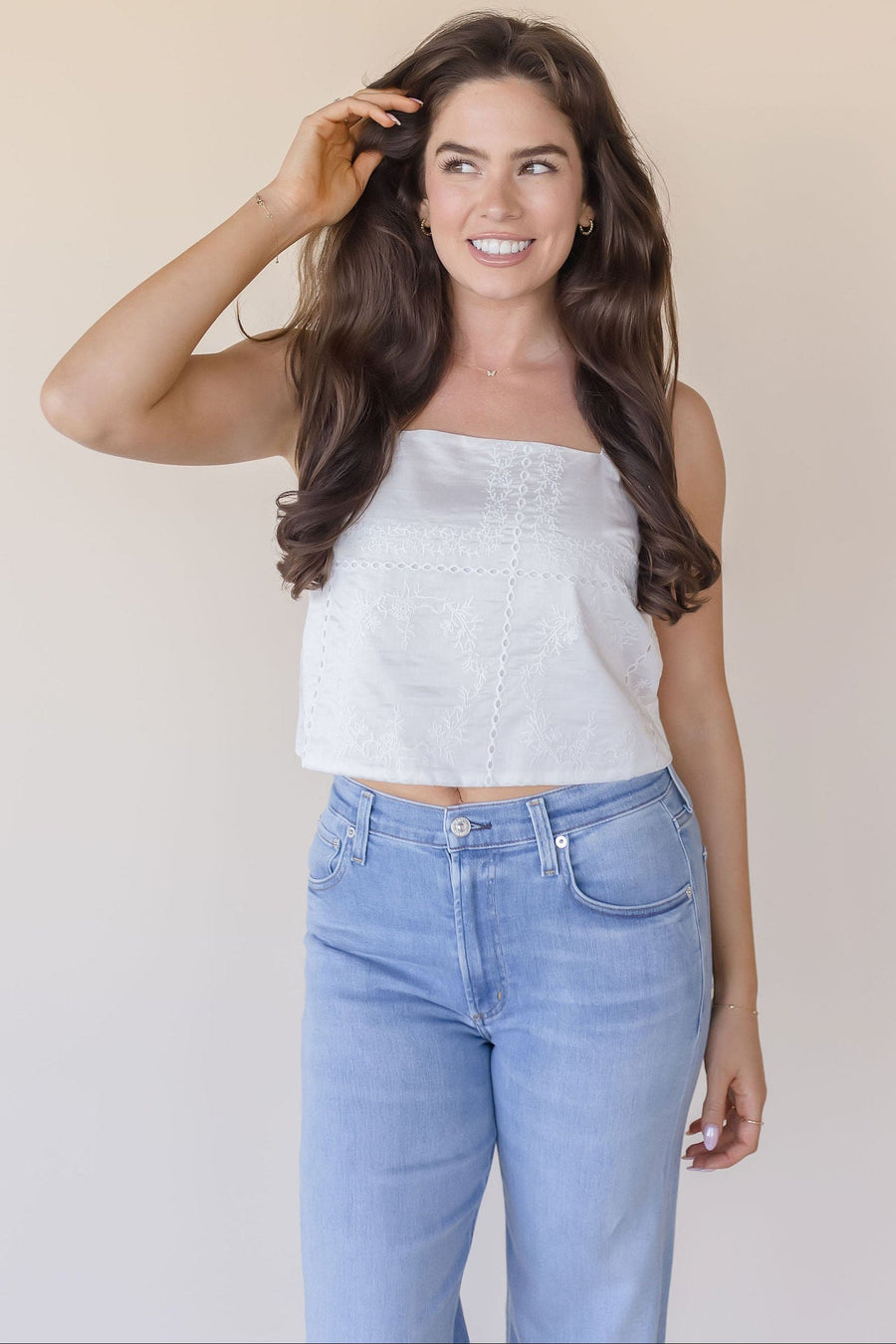 Jaya Eyelet Tank