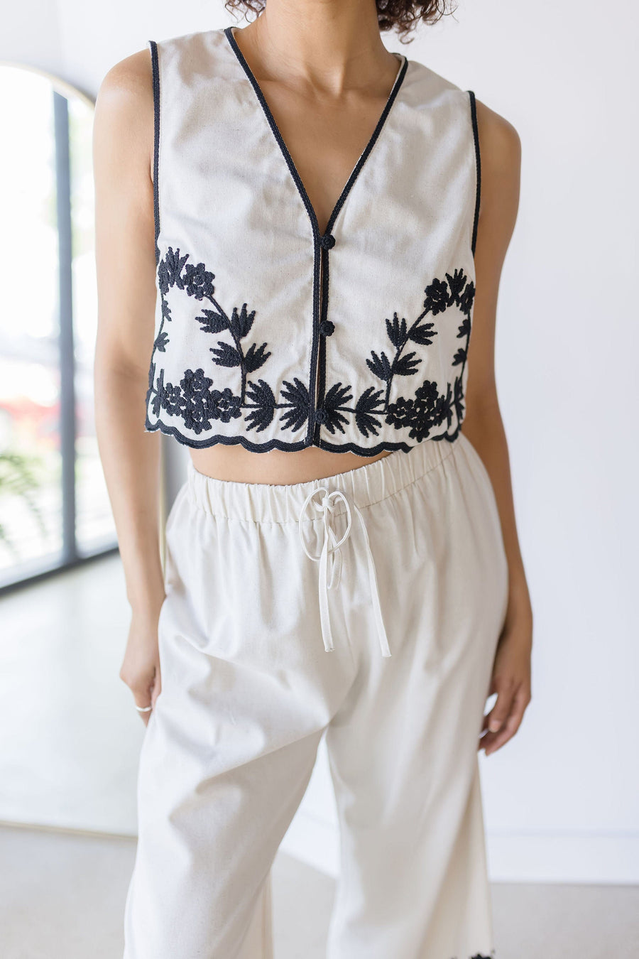 Dahlia Embroidered Vest