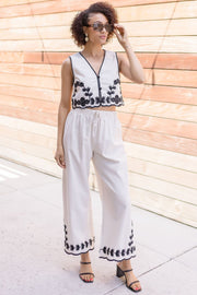 Dahlia Embroidered Vest