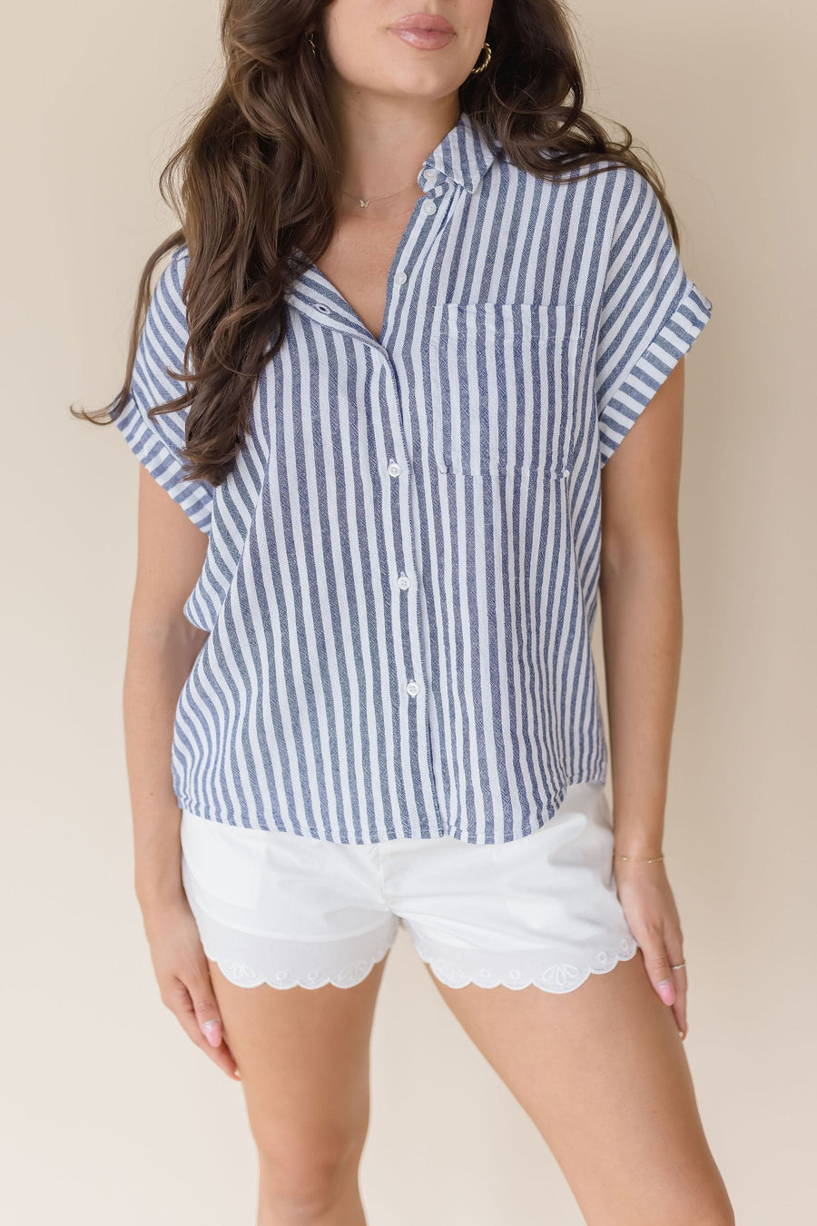 Kirsty Short Sleeve Button Down Shirt